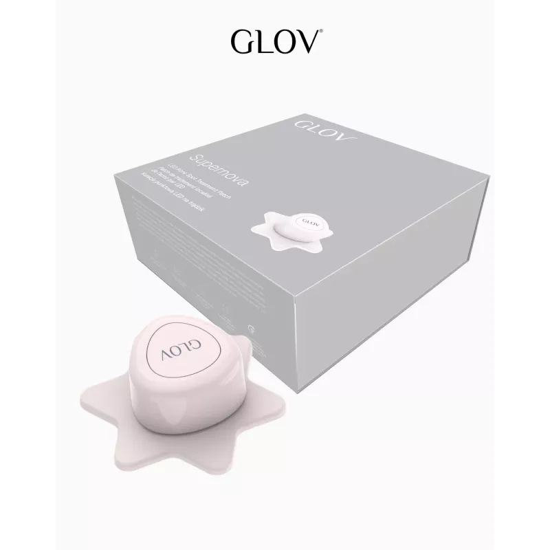 GLOV Supernova LED Spot Care Patch - tratamento localizado de acne com terapia de luz vermelha e azul