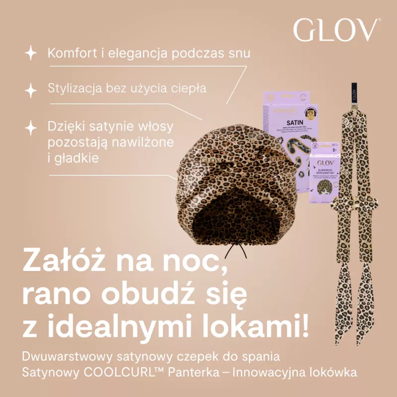 GLOV Touca de dormir de cetim de dupla camada estampado leopardo