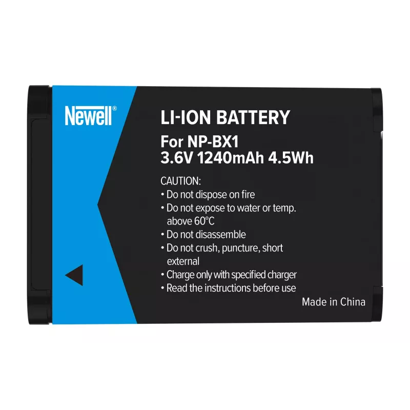 Bateria de substituição Newell para Sony NP-BX1, 1000mAh, Li-Ion, preta