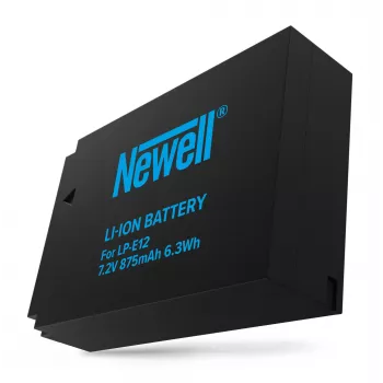 Bateria de substituição Newell para Canon LP-E12, 875mAh, 7,2V Li-Ion
