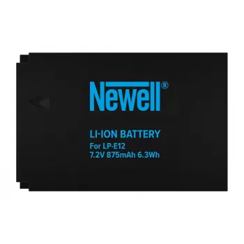 Bateria de substituição Newell para Canon LP-E12, 875mAh, 7,2V Li-Ion