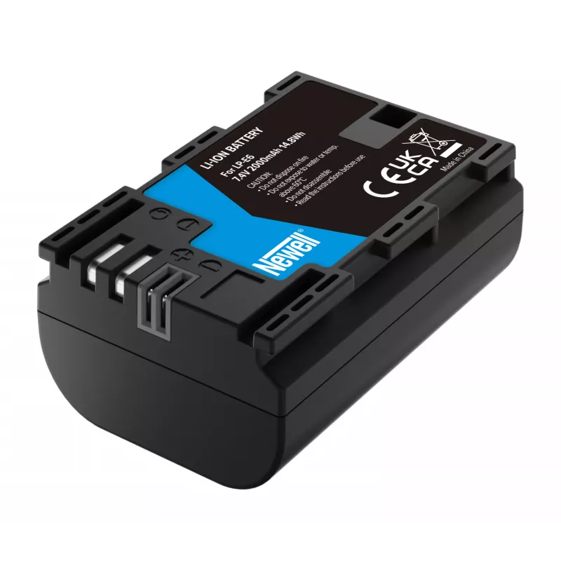 Bateria de substituição Newell para Canon LP-E6, 2000mAh, 7,4V Li-Ion