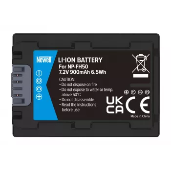Bateria de substituição Newell para Sony NP-FH50 (1000mAh, 7,2V, Li-Ion)