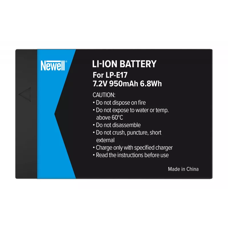 Bateria de substituição Newell para Canon LP-E17, 1040mAh, 7,2V Li-Ion