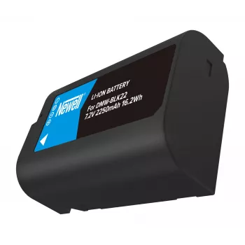 Bateria de substituição Newell DMW-BLK22 para câmaras Panasonic Lumix, 2200mAh, 7,2V, Li-Ion, preto