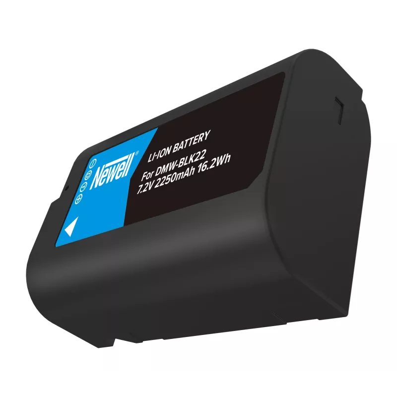 Bateria de substituição Newell DMW-BLK22 para câmaras Panasonic Lumix, 2200mAh, 7,2V, Li-Ion, preto