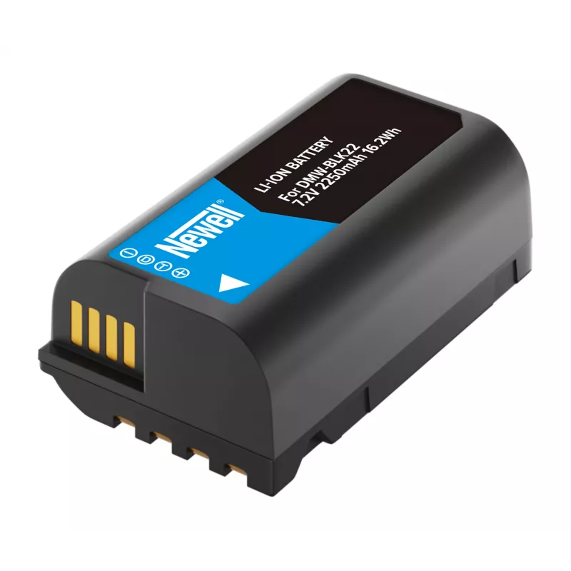 Bateria de substituição Newell DMW-BLK22 para câmaras Panasonic Lumix, 2200mAh, 7,2V, Li-Ion, preto