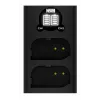 Carregador USB-C de dois canais Newell DL-USB-C para bateria Panasonic DMW-BLK22, preto
