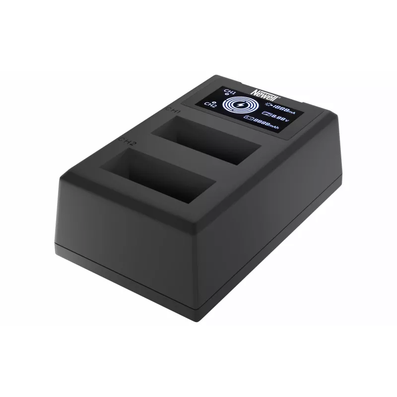 Carregador USB-C de dois canais Newell FDL-USB-C para baterias Canon LP-E12