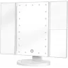 Espelho de maquilhagem LED Humanas HS-ML04 com iluminação - branco