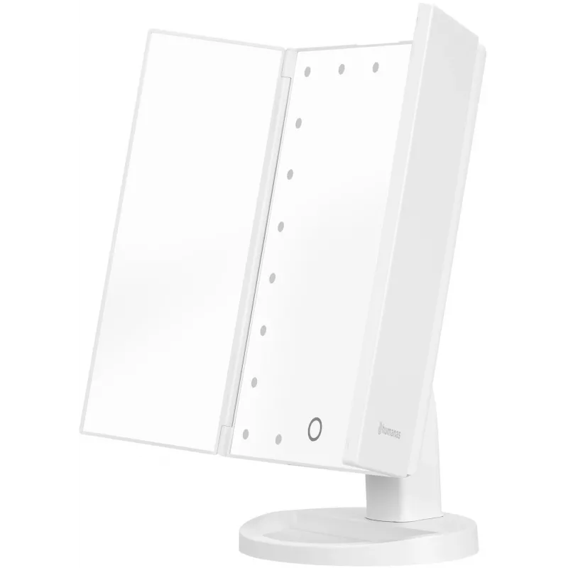 Espelho de maquilhagem LED Humanas HS-ML04 com iluminação - branco