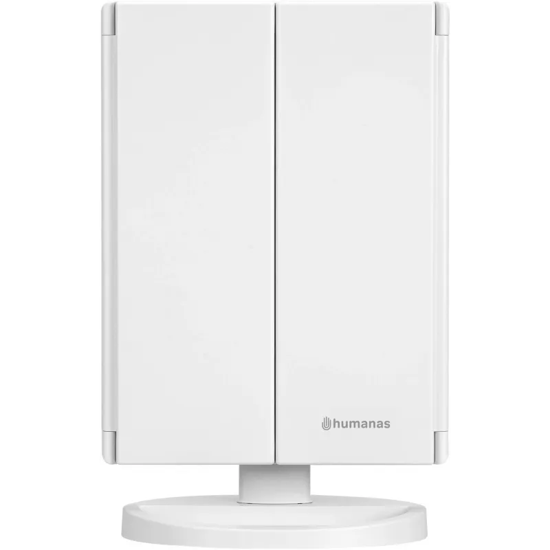 Espelho de maquilhagem LED Humanas HS-ML04 com iluminação - branco
