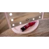 Espelho de maquilhagem LED Humanas HS-ML04 com iluminação - rosa