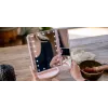 Espelho de maquilhagem LED Humanas HS-ML04 com iluminação - rosa
