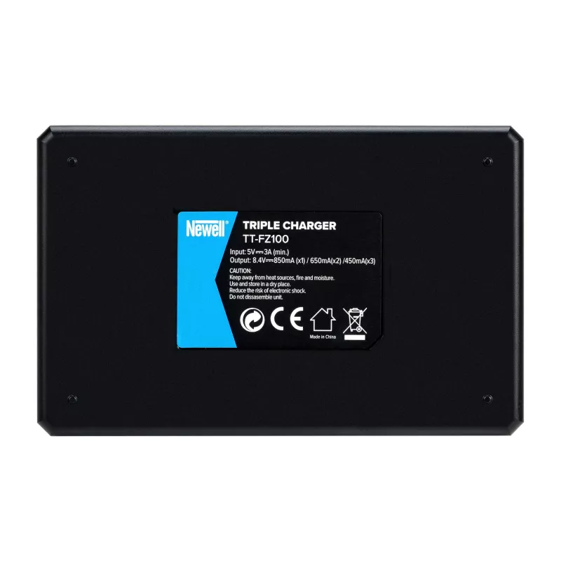 Carregador de bateria de três canais Newell TT-USB-C para Sony NP-FZ100
