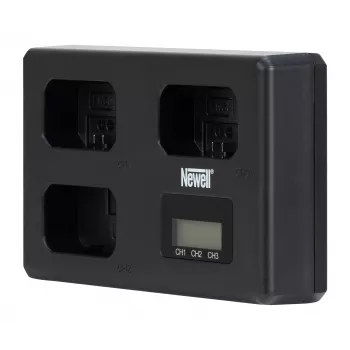 Carregador de três canais Newell TT-USB-C para baterias Sony NP-FW50