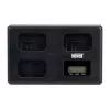 Carregador de três canais Newell TT-USB-C para baterias Sony NP-FW50