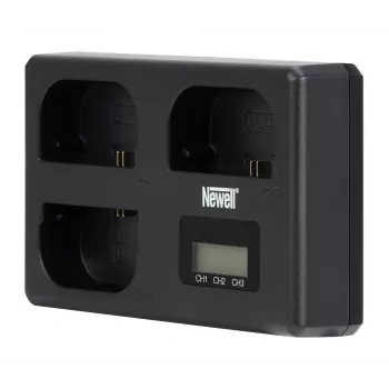 Carregador de três canais Newell TT-USB-C para baterias Canon LP-E6