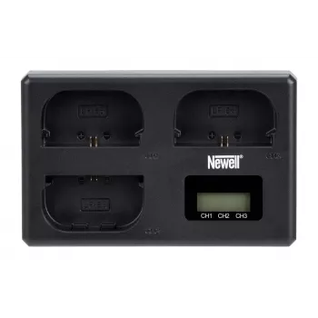 Carregador de três canais Newell TT-USB-C para baterias Canon LP-E6
