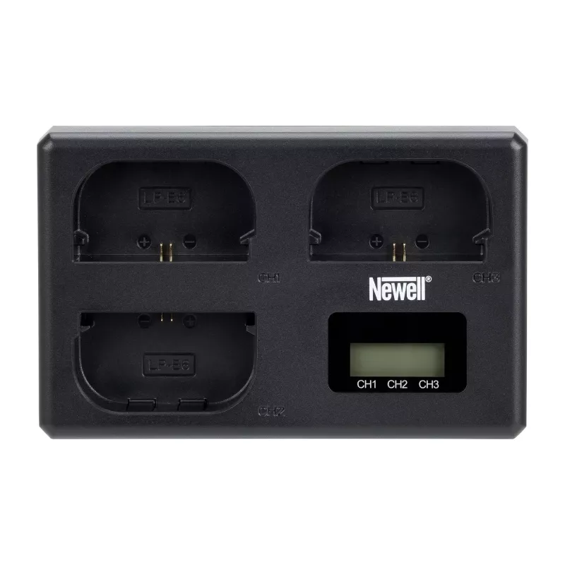 Carregador de três canais Newell TT-USB-C para baterias Canon LP-E6