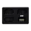 Carregador de três canais Newell TT-USB-C para baterias Nikon EN-EL15