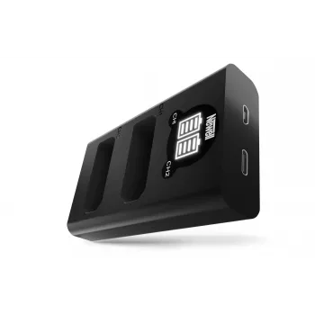 Carregador de dois canais USB-C Newell DL-USB-C com 2 baterias EN-EL14 para Nikon