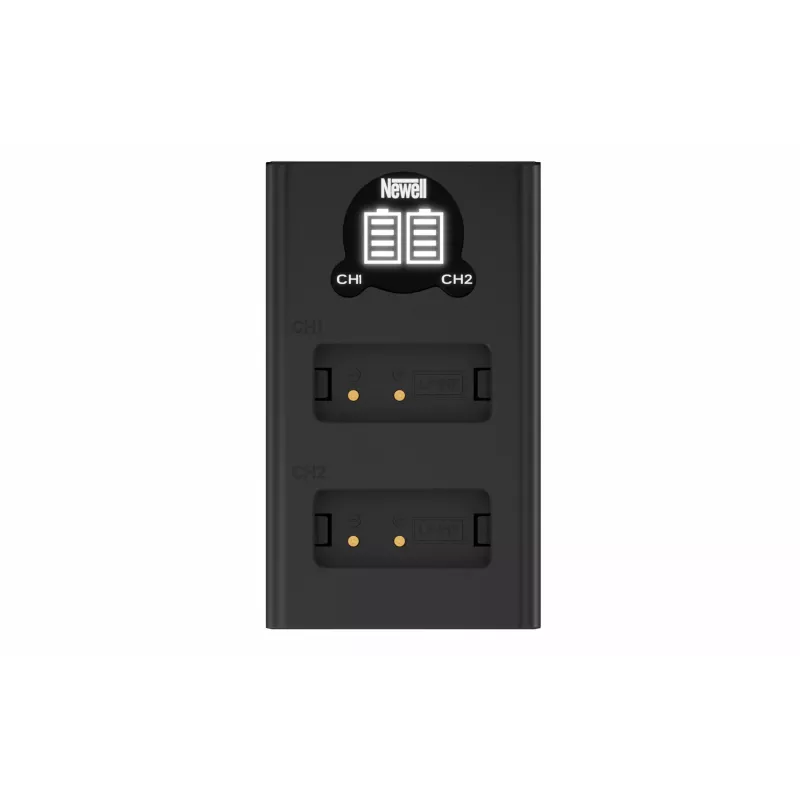 Carregador USB-C de dois canais Newell DL-USB-C e conjunto de bateria LP-E17 para Canon