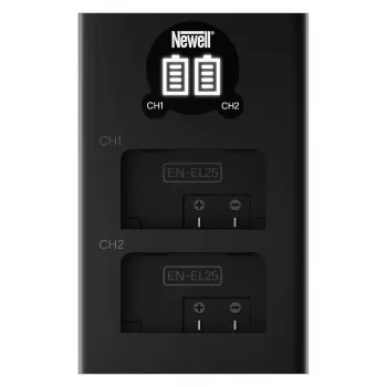 Carregador de bateria de dois canais Newell DL-USB-C para Nikon EN-EL25