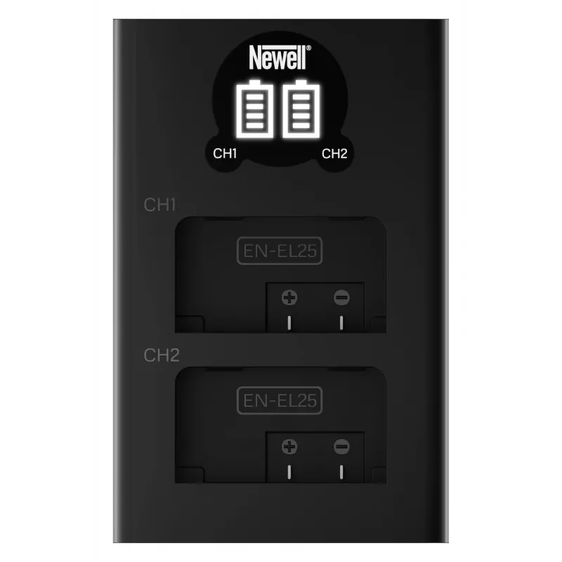 Carregador de bateria de dois canais Newell DL-USB-C para Nikon EN-EL25