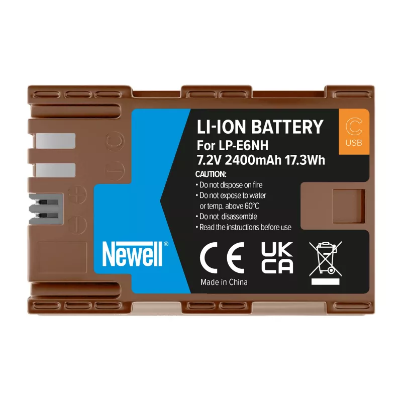 Bateria de substituição Newell LP-E6NH USB-C para Canon