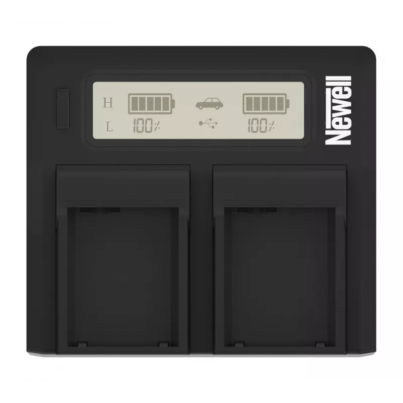 Carregador de bateria de dois canais Newell DC-LCD para Panasonic VW-VBD29/VBD58/VBD78