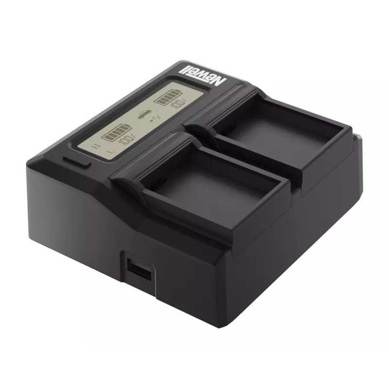 Carregador de bateria de dois canais Newell DC-LCD para Panasonic VW-VBD29/VBD58/VBD78
