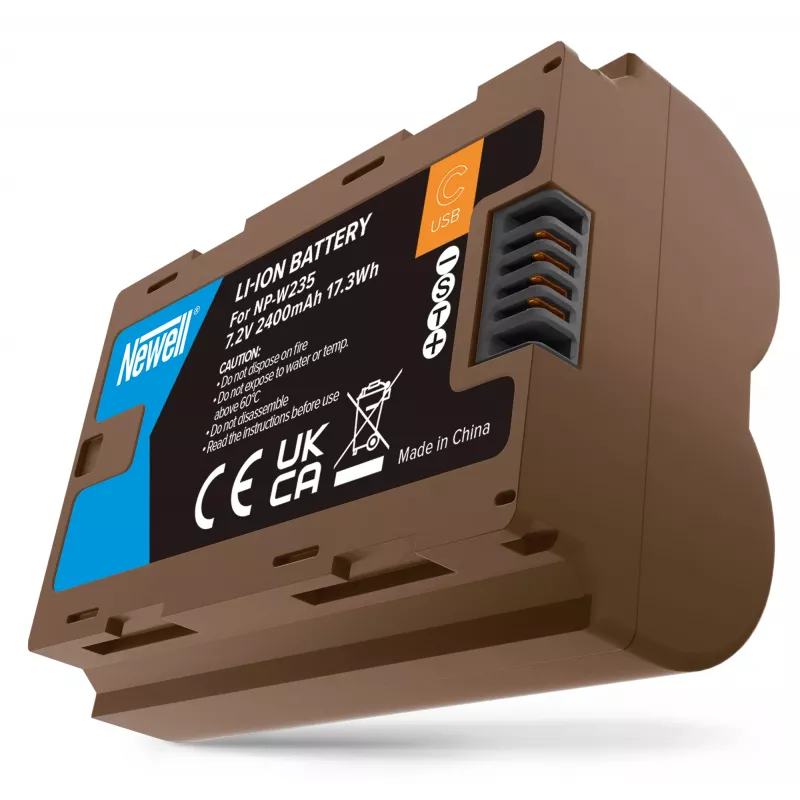 Bateria de substituição Newell NP-W235 USB-C para Fujifilm