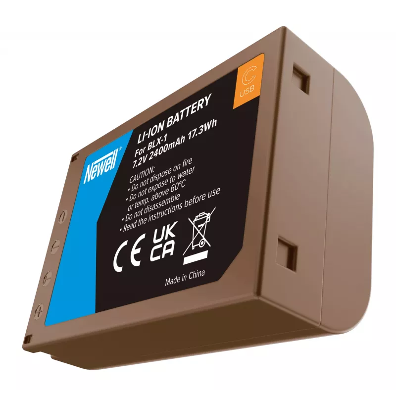 Bateria de substituição Newell BLX-1 USB-C para Olympus