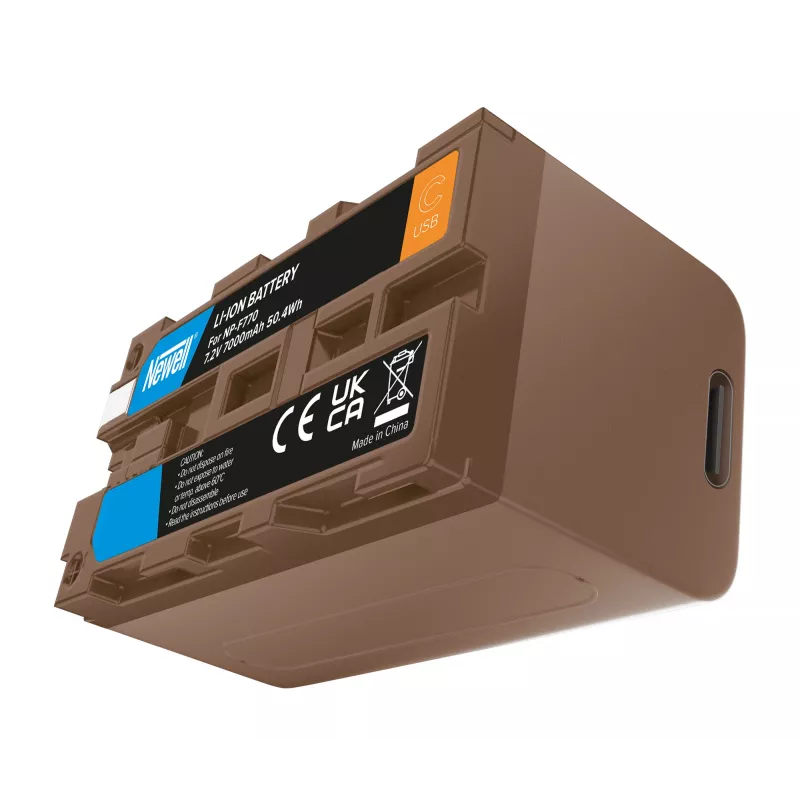 Bateria de substituição Newell NP-F770 com USB-C para Sony