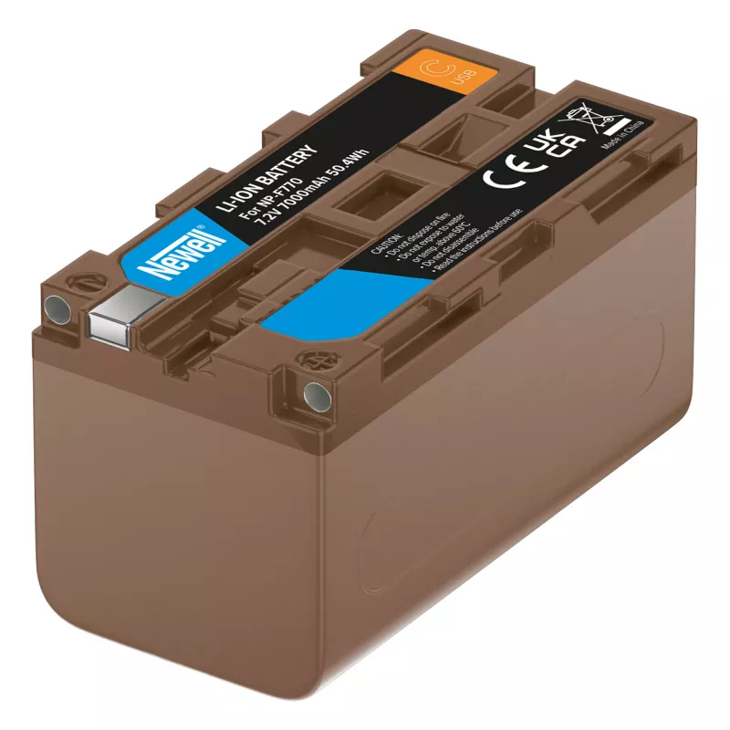 Bateria de substituição Newell NP-F770 com USB-C para Sony