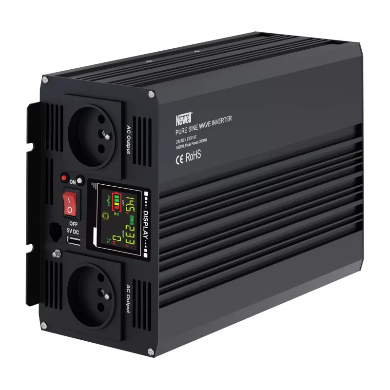 Inversor de potência Newell de onda sinusoidal pura 24V DC para 230V AC 1000W