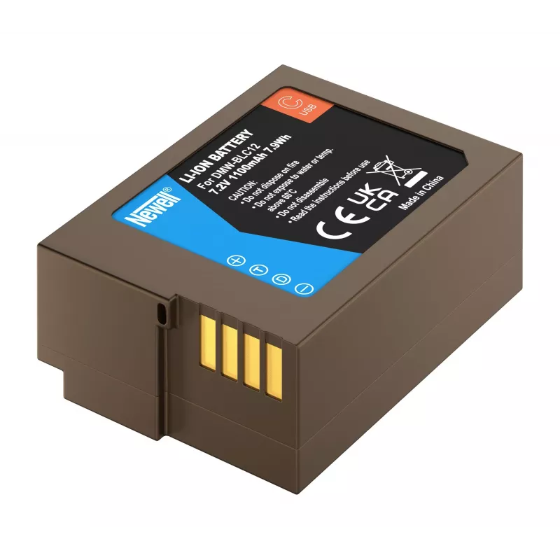 Bateria de substituição Newell DMW-BLC12 USB-C para Panasonic Lumix