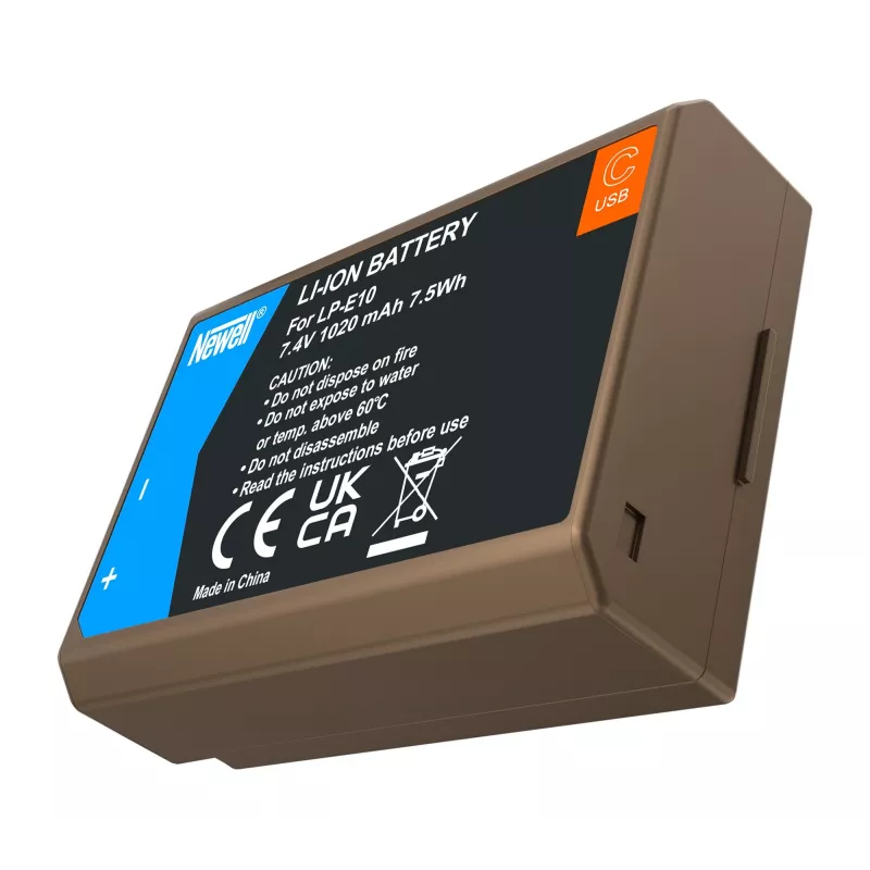 Bateria de substituição Newell LP-E10 USB-C para Canon