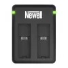 Carregador USB de dois canais Newell SDC-USB para baterias Kodak LB-015