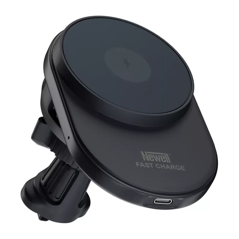 Suporte automóvel MagSafe Newell S18 com carregador sem fios - preto