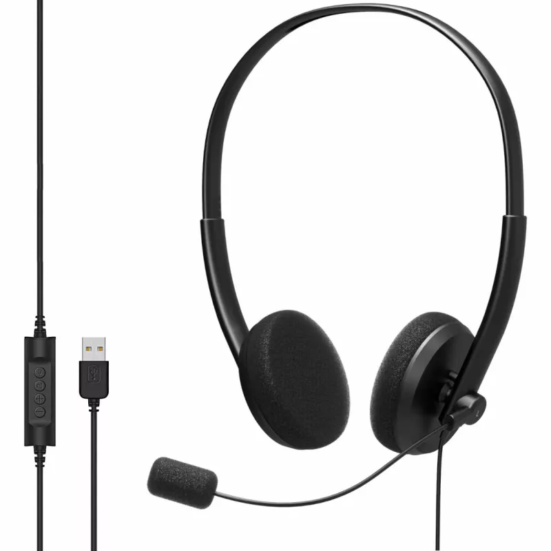 MOZOS MTX1091ECO Auscultadores On-Ear com Microfone USB-A com Fios