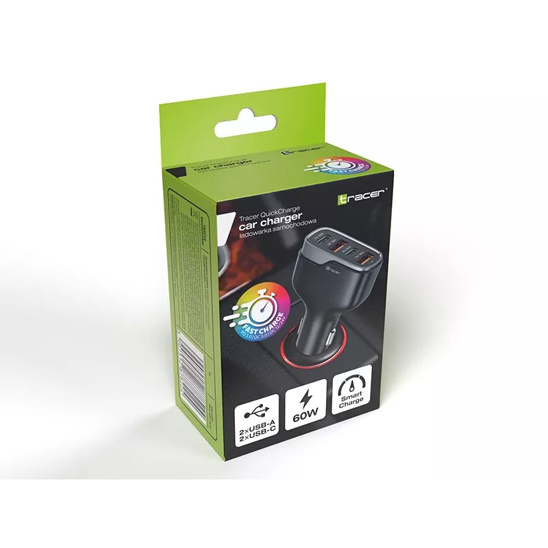 Tracer QuickCharger 60W Carregador de Parede USB-C