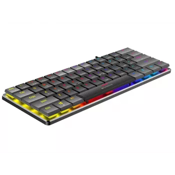 Tracer GameZone Keylo 61 Teclado Gaming Mecânico com Fios, Layout 60%, Interruptores Outemu Red, Retroiluminação RGB, Grafite