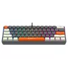 Tracer GameZone Claws 61 Teclado Gaming Mecânico com Fios, Layout 60%, Interruptores Azuis, Retroiluminação RGB, Cinzento