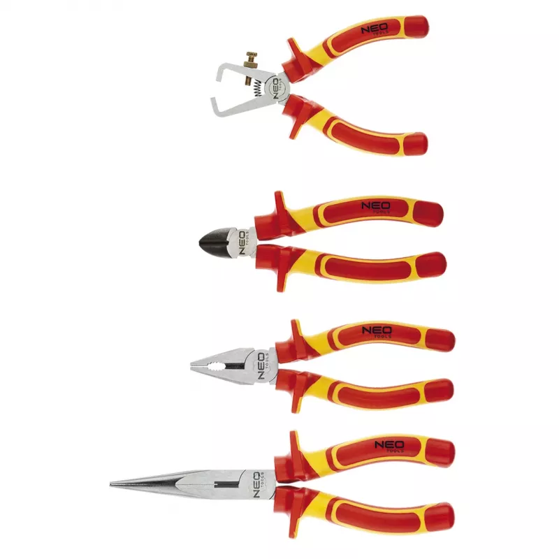 NEO TOOLS Conjunto de alicates isolados 1000V, 4 peças