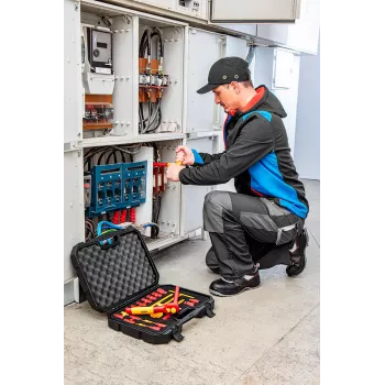 NEO TOOLS Conjunto de chaves de caixa isoladas 1000V, 19 peças, encaixe 1/2 polegadas, aço cromo-vanádio, certificado VDE