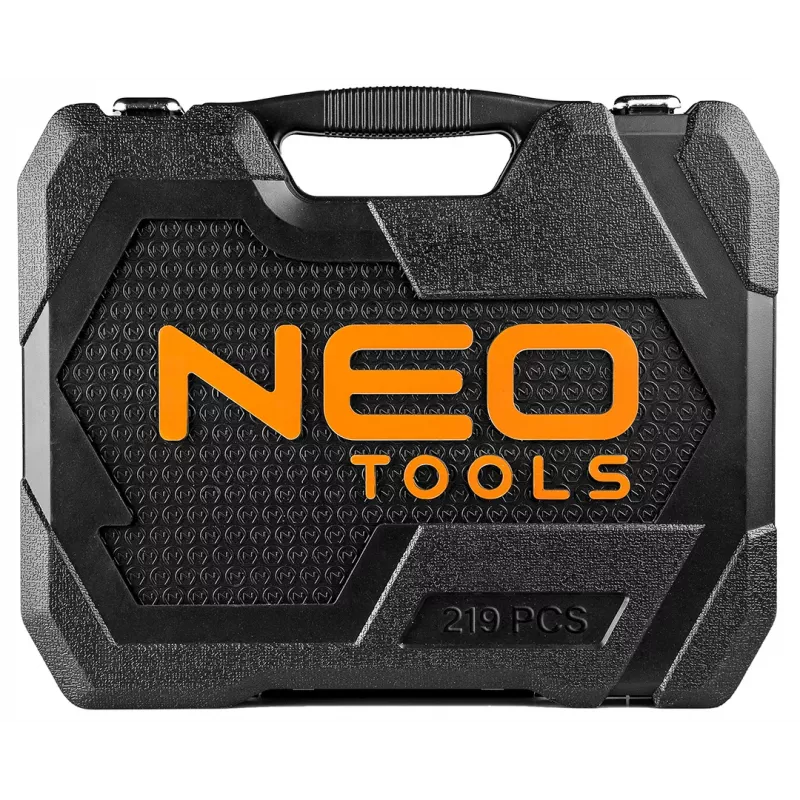 NEO TOOLS Conjunto de chaves de caixa 1/4 polegadas, 3/8 polegadas, 1/2 polegadas, 219 peças, aço cromo-vanádio