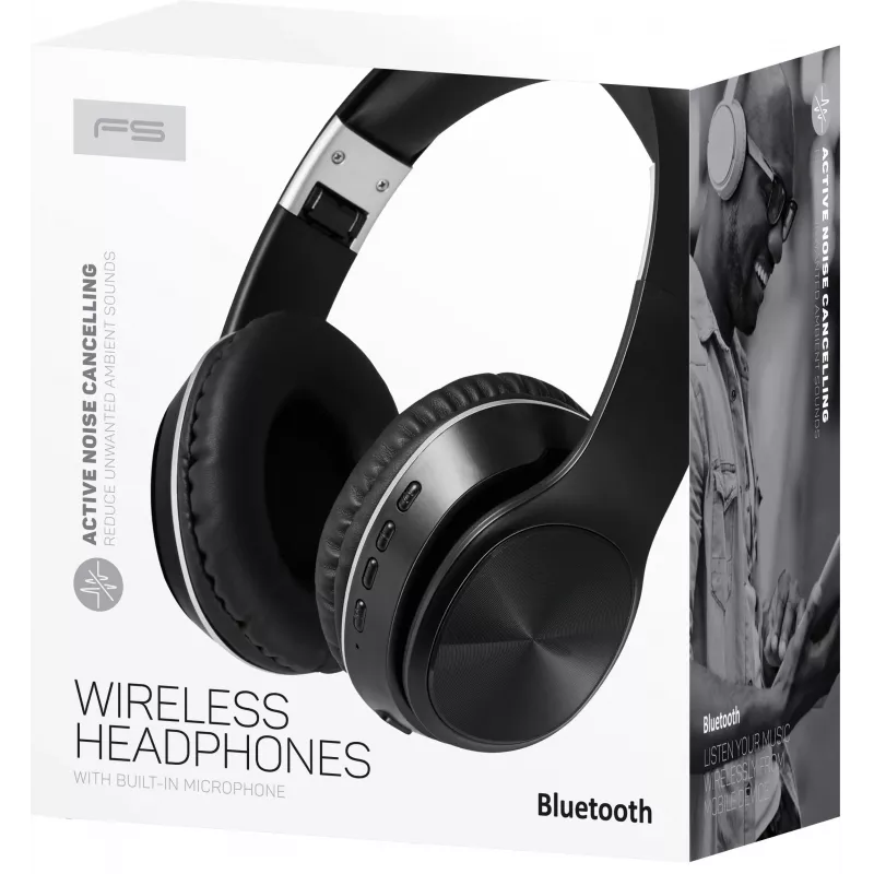 Omega Freestyle FH0925 auscultadores Bluetooth sem fios com cancelamento ativo de ruído, preto (44903)