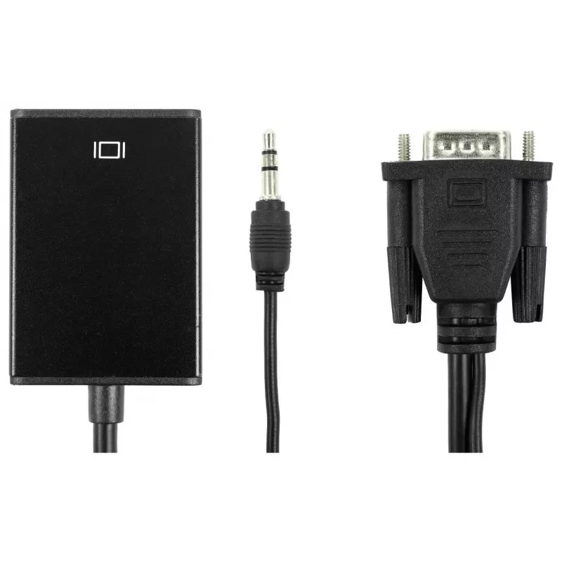 Conversor de vídeo e áudio Accura VGA + minijack para HDMI 0,2m